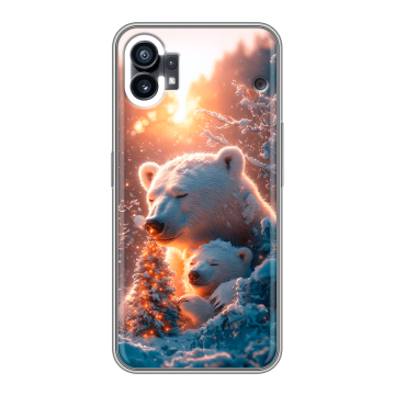 Силиконовый чехол на Nothing Phone (1) с принтом Новый год