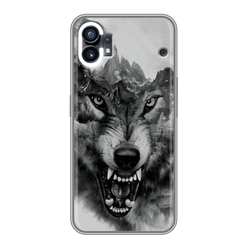Силиконовый чехол на Nothing Phone (1) с принтом Волк Силиконовый чехол на Nothing Phone (1) с принтом Волк