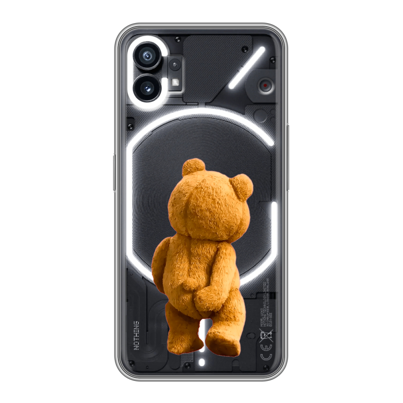 Силиконовый чехол на Nothing Phone (1) с принтом Медведь Силиконовый чехол на Nothing Phone (1) с принтом Медведь