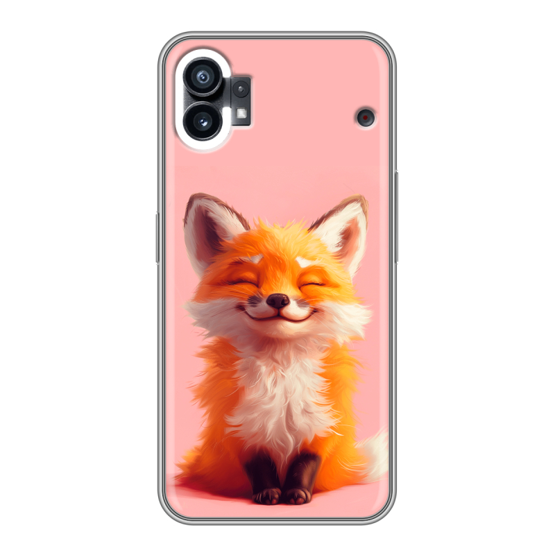 Силиконовый чехол на Nothing Phone (1) с принтом милая лиса Силиконовый чехол на Nothing Phone (1) с принтом милая лиса