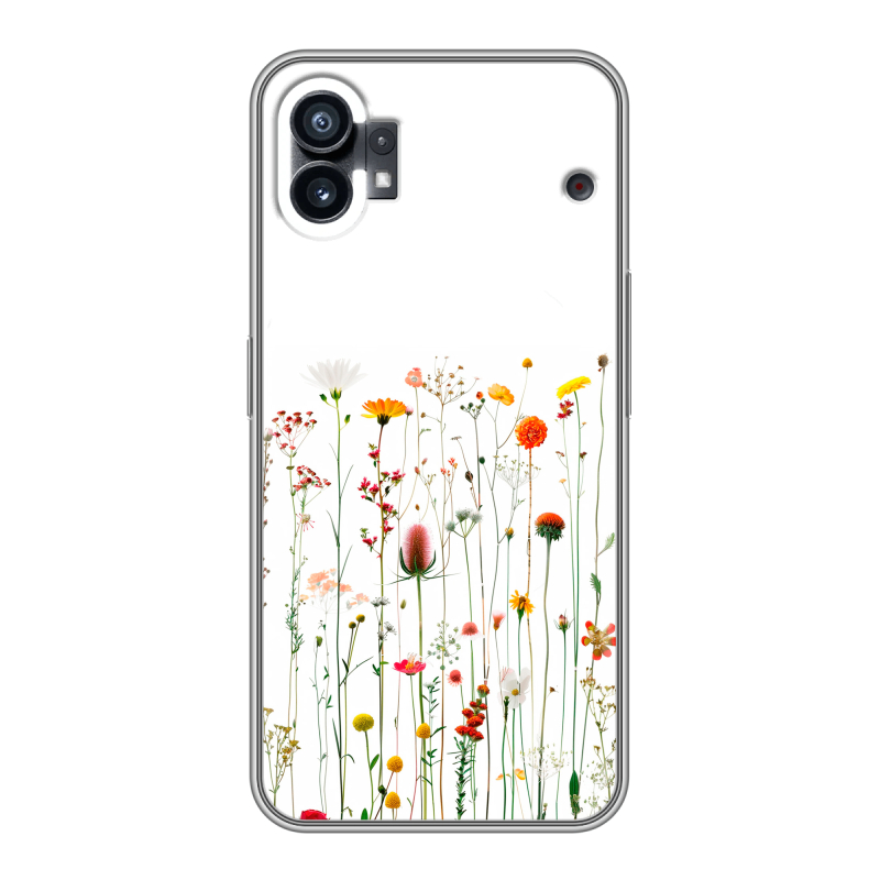 Силиконовый чехол на Nothing Phone (1) с принтом цветы Силиконовый чехол на Nothing Phone (1) с принтом цветы