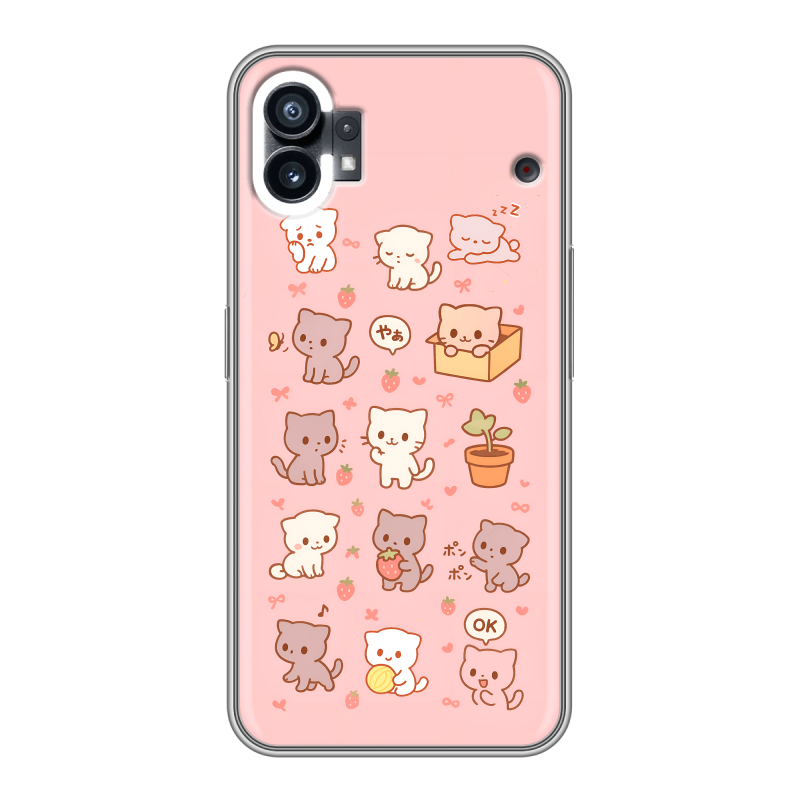 Силиконовый чехол на Nothing Phone (1) с принтом Hello Kitty Хелоу Кити Силиконовый чехол на Nothing Phone (1) с принтом Hello Kitty Хелоу Кити