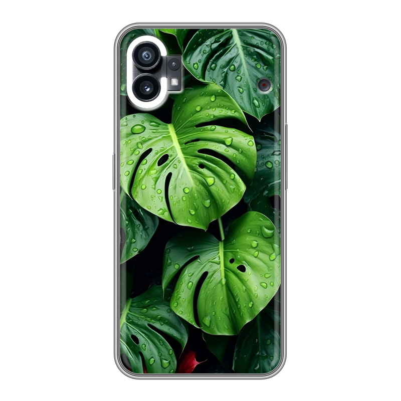 Силиконовый чехол на Nothing Phone (1) с принтом Листья Силиконовый чехол на Nothing Phone (1) с принтом Листья