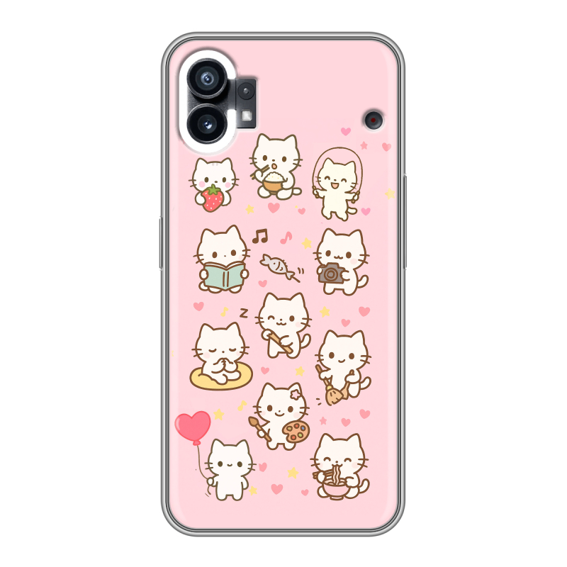 Силиконовый противоударный чехол на Nothing Phone (1) с принтом Hello Kitty Хелоу Кити Силиконовый противоударный чехол на Nothing Phone (1) с принтом Hello Kitty Хелоу Кити