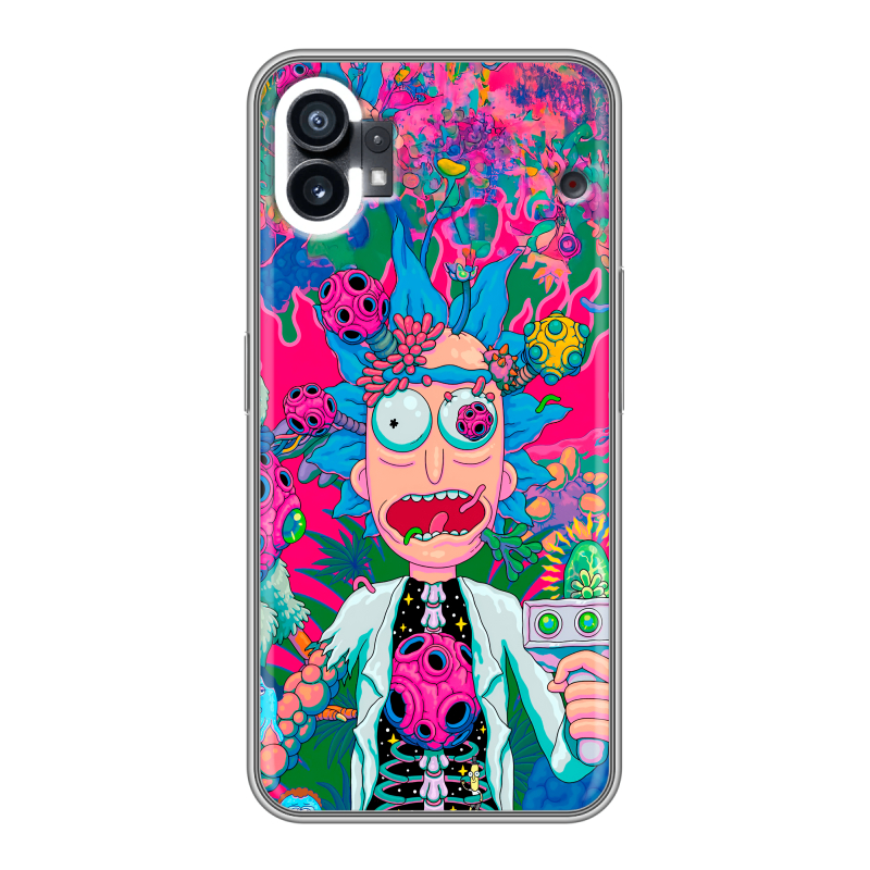 Силиконовый чехол на Nothing Phone (1) с принтом Рик и Морти Rick Morty Силиконовый чехол на Nothing Phone (1) с принтом Рик и Морти Rick Morty
