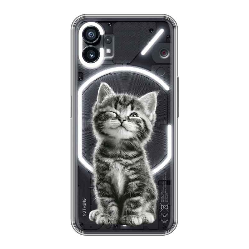 Силиконовый чехол на Nothing Phone (1) с принтом Котенок Силиконовый чехол на Nothing Phone (1) с принтом Котенок