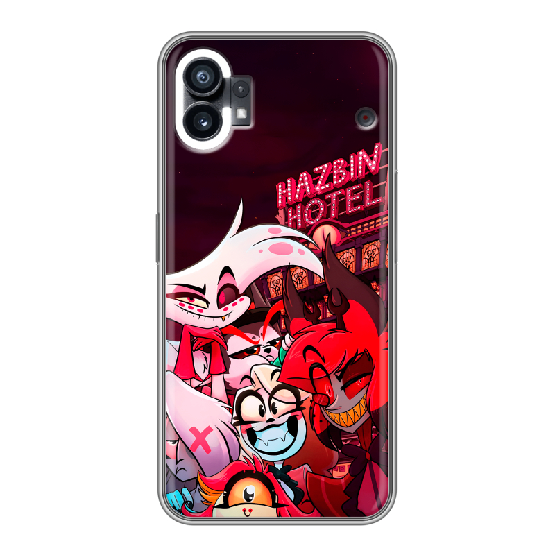 Силиконовый чехол на Nothing Phone (1) с принтом Hazbin Hotel Отель Хазбин Силиконовый чехол на Nothing Phone (1) с принтом Hazbin Hotel Отель Хазбин