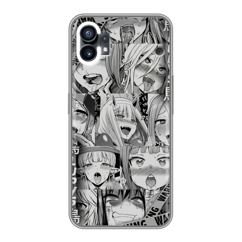 Силиконовый чехол на Nothing Phone (1) с принтом Ahegao Ахегао Аниме Силиконовый чехол на Nothing Phone (1) с принтом Ahegao Ахегао Аниме