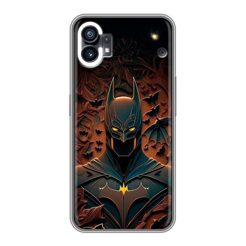 Силиконовый противоударный чехол на Nothing Phone (1) с принтом Batman Бэтмен Силиконовый противоударный чехол на Nothing Phone (1) с принтом Batman Бэтмен