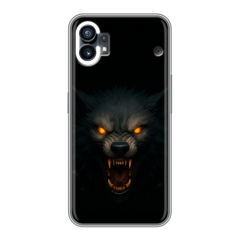 Силиконовый чехол на Nothing Phone (1) с принтом Волк Силиконовый чехол на Nothing Phone (1) с принтом Волк