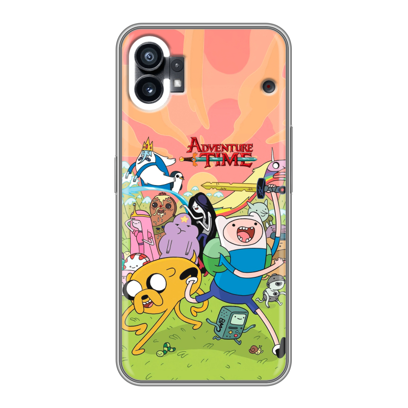 Силиконовый чехол на Nothing Phone (1) с принтом Adventure time Время приключений Силиконовый чехол на Nothing Phone (1) с принтом Adventure time Время приключений