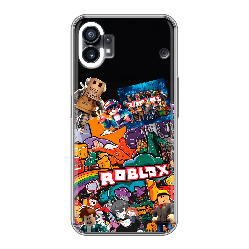 Силиконовый противоударный чехол на Nothing Phone (1) с принтом Roblox Роблокс Силиконовый противоударный чехол на Nothing Phone (1) с принтом Roblox Роблокс