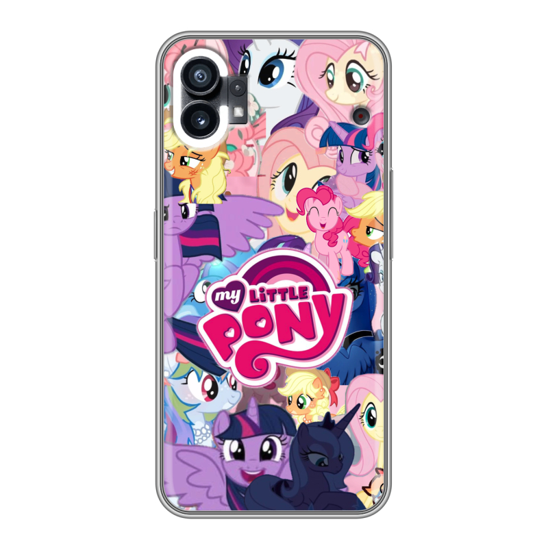 Силиконовый противоударный чехол на Nothing Phone (1) с принтом My little pony Дружба чудо Силиконовый противоударный чехол на Nothing Phone (1) с принтом My little pony Дружба чудо