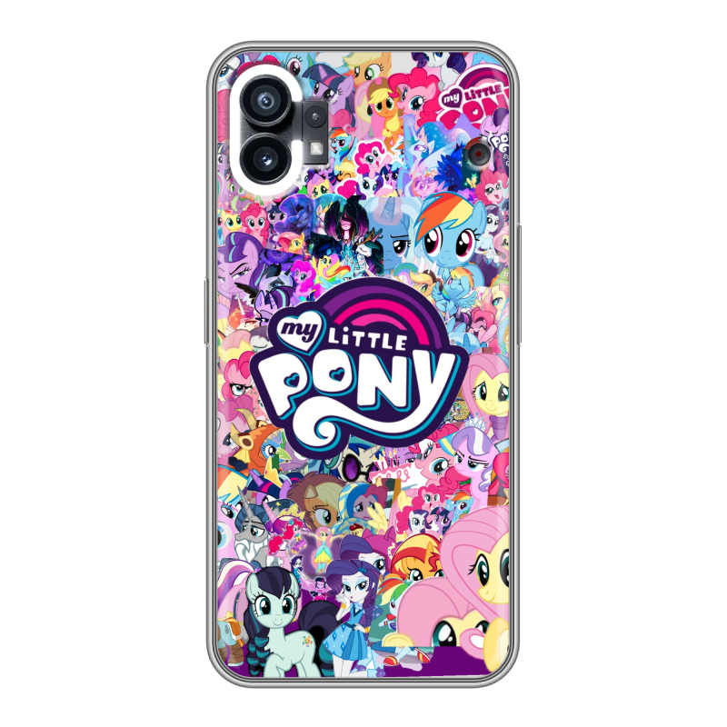 Силиконовый чехол на Nothing Phone (1) с принтом My little pony Дружба чудо Силиконовый чехол на Nothing Phone (1) с принтом My little pony Дружба чудо