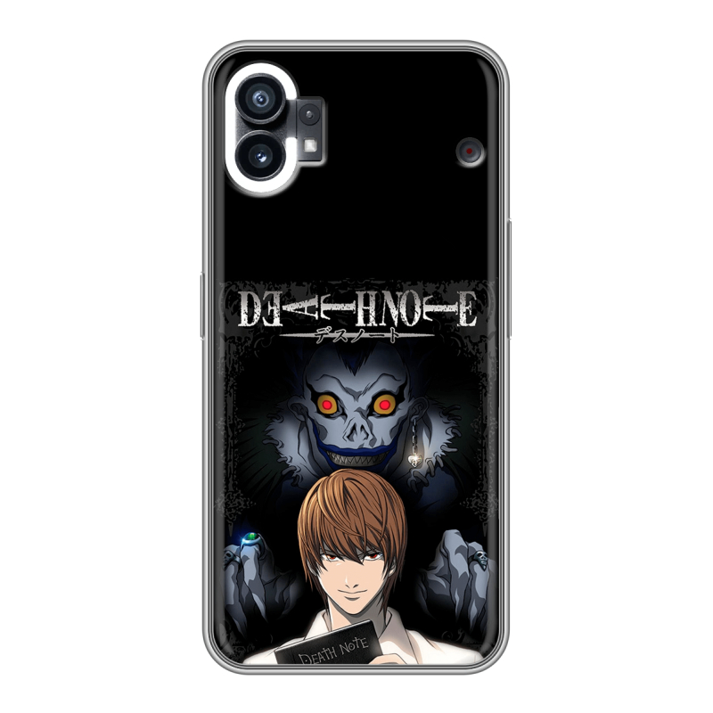 Силиконовый противоударный чехол на Nothing Phone (1) с принтом Death note Тетрадь смерти Силиконовый противоударный чехол на Nothing Phone (1) с принтом Death note Тетрадь смерти