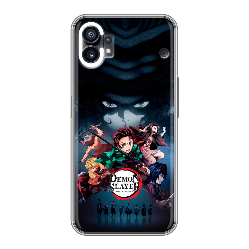 Силиконовый чехол на Nothing Phone (1) с принтом Demon Slayer Клинок рассекающий демонов Силиконовый чехол на Nothing Phone (1) с принтом Demon Slayer Клинок рассекающий демонов