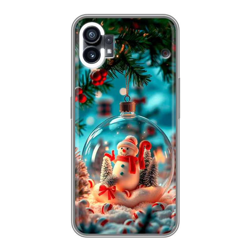 Силиконовый чехол на Nothing Phone (1) с принтом Новый год Силиконовый чехол на Nothing Phone (1) с принтом Новый год