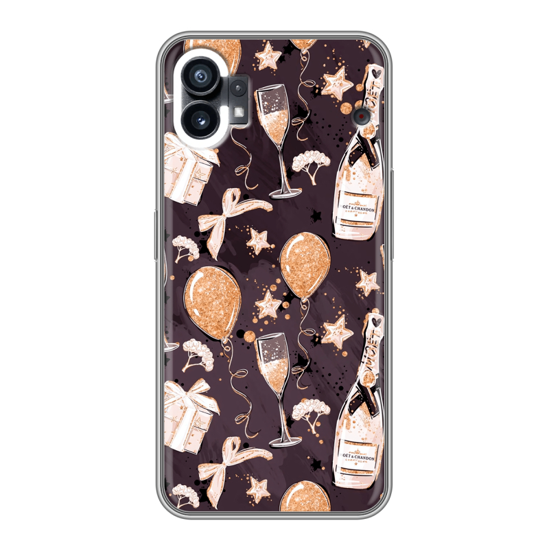 Силиконовый чехол на Nothing Phone (1) с принтом Новый год Силиконовый чехол на Nothing Phone (1) с принтом Новый год