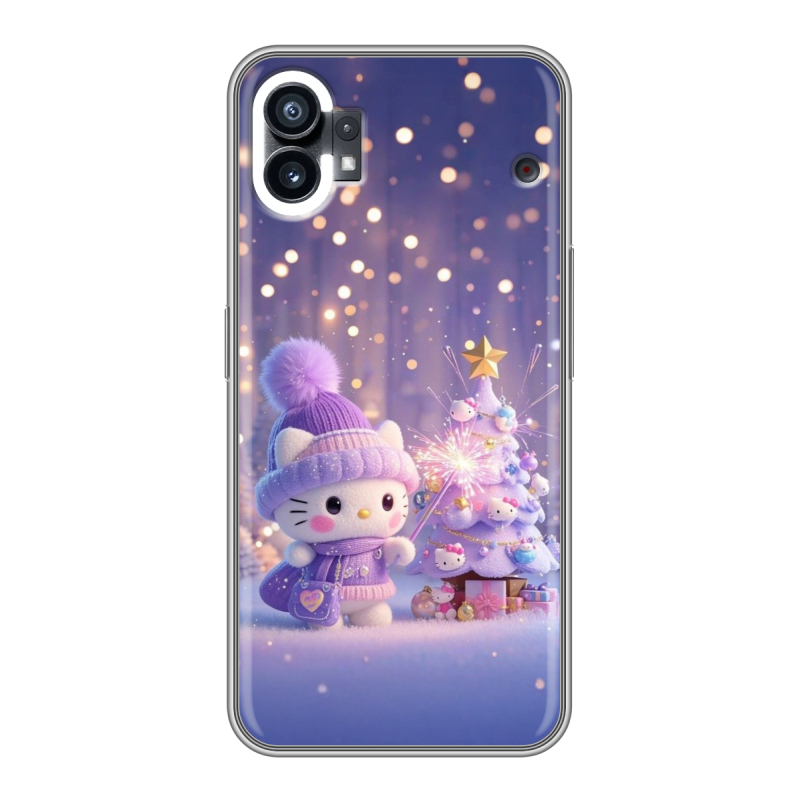 Силиконовый чехол на Nothing Phone (1) с принтом Новый год Силиконовый чехол на Nothing Phone (1) с принтом Новый год