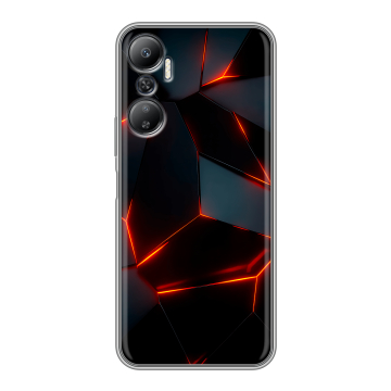 Силиконовый противоударный чехол на Infinix Hot 20 с принтом Яркие абстракции