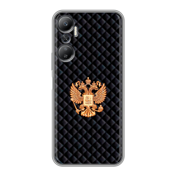 Силиконовый противоударный чехол на Infinix Hot 20 с принтом Герб России принт Силиконовый противоударный чехол на Infinix Hot 20 с принтом Герб России принт