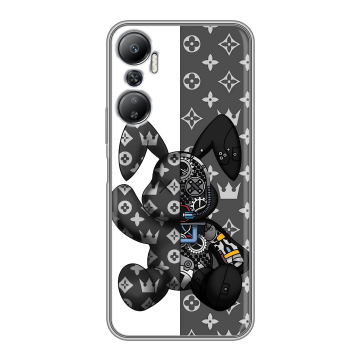 Силиконовый противоударный чехол на Infinix Hot 20 с принтом Луи робот Силиконовый противоударный чехол на Infinix Hot 20 с принтом Луи робот