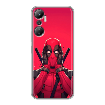 Силиконовый противоударный чехол на Infinix Hot 20 с принтом Дедпул Deadpool Силиконовый противоударный чехол на Infinix Hot 20 с принтом Дедпул Deadpool