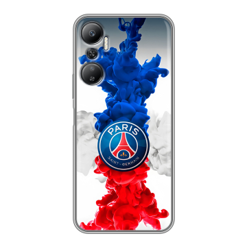 Силиконовый противоударный чехол на Infinix Hot 20 с принтом PSG ПСЖ