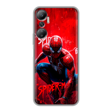 Силиконовый противоударный чехол на Infinix Hot 20 с принтом Spiderman Человек паук