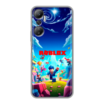 Силиконовый противоударный чехол на Infinix Hot 20 с принтом Roblox Роблокс Силиконовый противоударный чехол на Infinix Hot 20 с принтом Roblox Роблокс