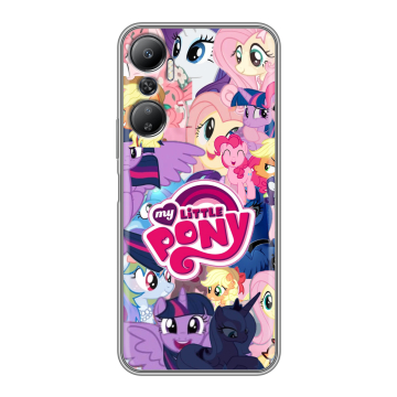 Силиконовый противоударный чехол на Infinix Hot 20 с принтом My little pony Дружба чудо