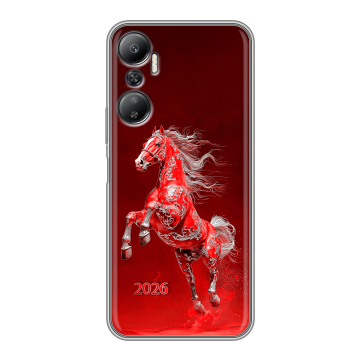 Силиконовый противоударный чехол на Infinix Hot 20 с принтом Новый год