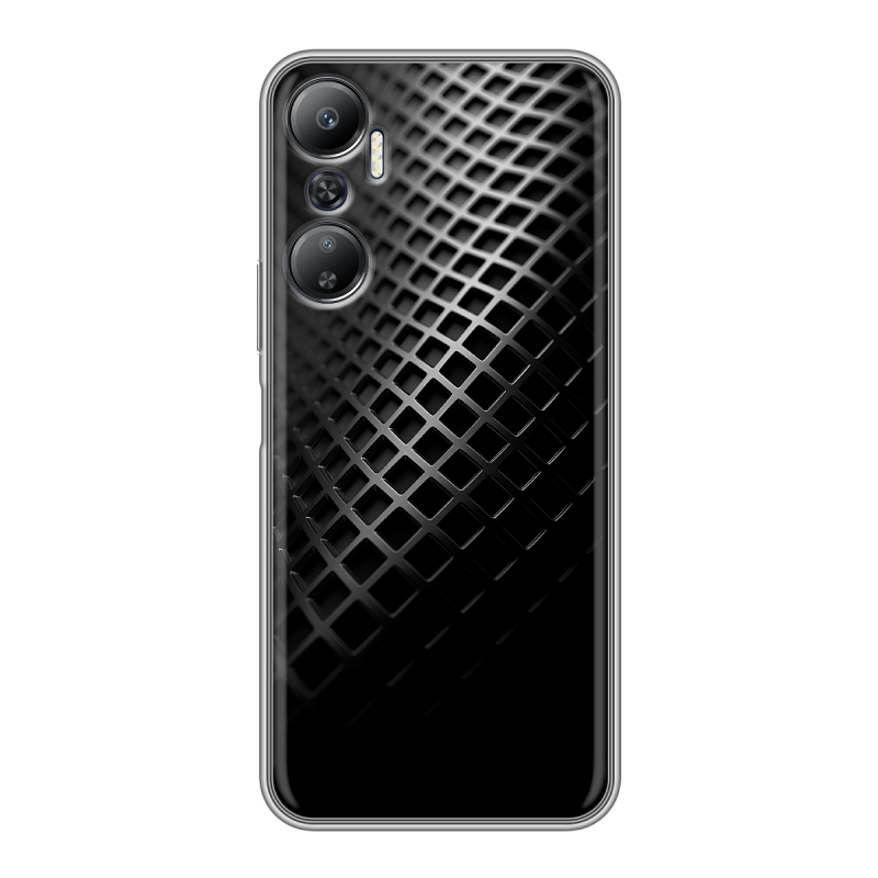 Силиконовый противоударный чехол на Infinix Hot 20 с принтом Текстура металла Силиконовый противоударный чехол на Infinix Hot 20 с принтом Текстура металла