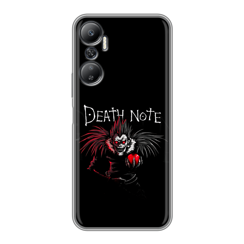 Силиконовый противоударный чехол на Infinix Hot 20 с принтом Death note Тетрадь смерти Силиконовый противоударный чехол на Infinix Hot 20 с принтом Death note Тетрадь смерти