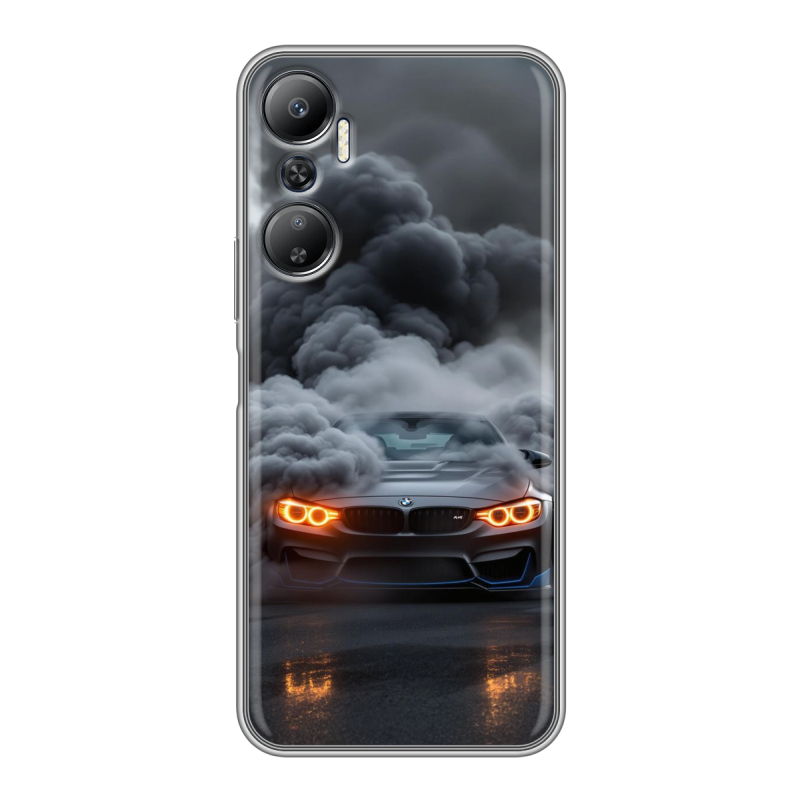 Силиконовый противоударный чехол на Infinix Hot 20 с принтом BMW БМВ Силиконовый противоударный чехол на Infinix Hot 20 с принтом BMW БМВ
