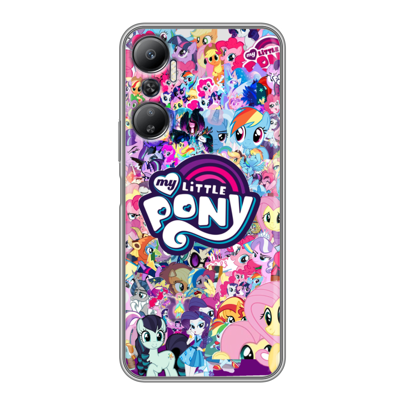 Силиконовый противоударный чехол на Infinix Hot 20 с принтом My little pony Дружба чудо Силиконовый противоударный чехол на Infinix Hot 20 с принтом My little pony Дружба чудо