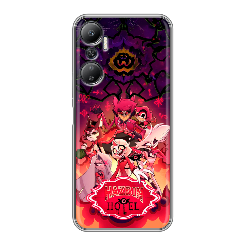 Силиконовый противоударный чехол на Infinix Hot 20 с принтом Hazbin Hotel Отель Хазбин Силиконовый противоударный чехол на Infinix Hot 20 с принтом Hazbin Hotel Отель Хазбин