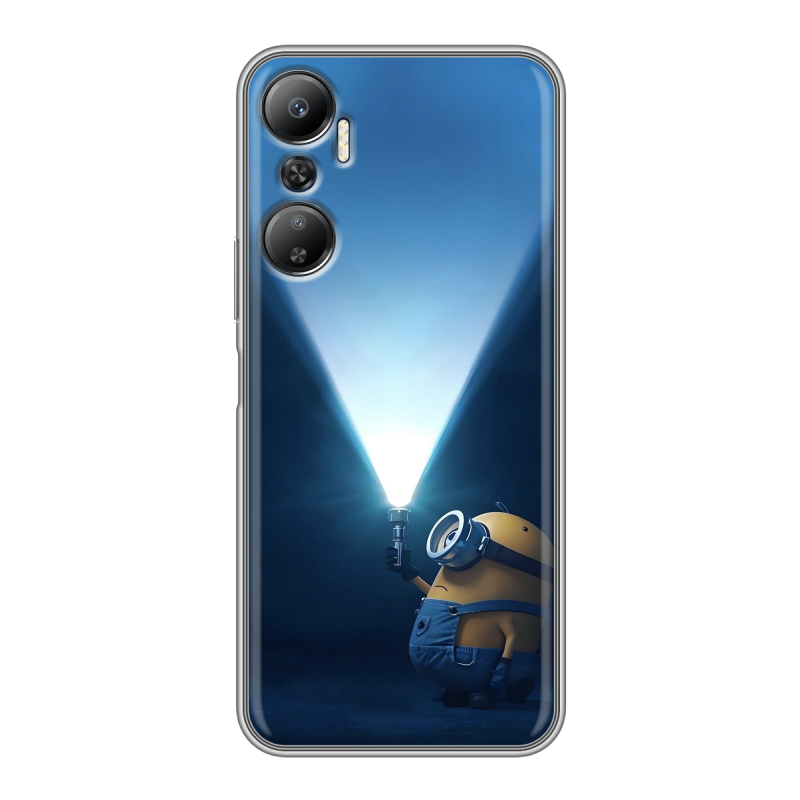 Силиконовый противоударный чехол на Infinix Hot 20 с принтом Миньоны Силиконовый противоударный чехол на Infinix Hot 20 с принтом Миньоны