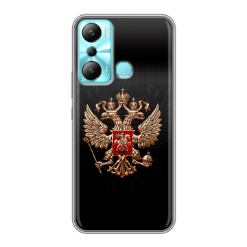Силиконовый чехол на Infinix Hot 20i с принтом Герб России Силиконовый чехол на Infinix Hot 20i с принтом Герб России