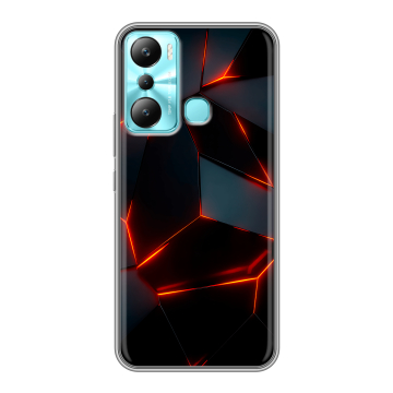 Силиконовый чехол на Infinix Hot 20i с принтом Яркие абстракции