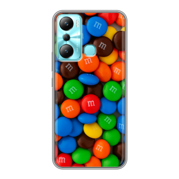 Силиконовый чехол на Infinix Hot 20i с принтом Конфеты