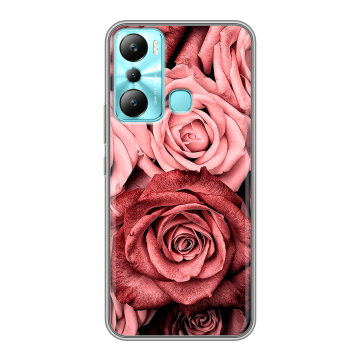 Силиконовый чехол на Infinix Hot 20i с принтом Цветы розы