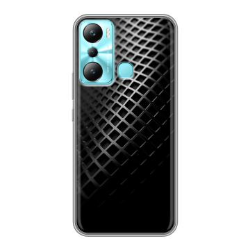 Силиконовый чехол на Infinix Hot 20i с принтом Текстура металла