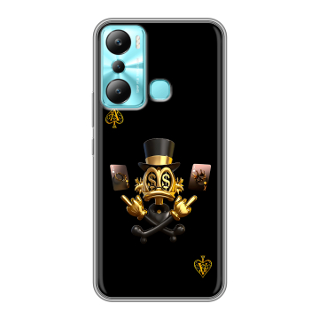 Силиконовый чехол на Infinix Hot 20i с принтом Золотой скрудж макдак