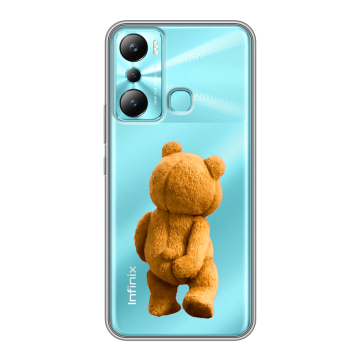 Силиконовый чехол на Infinix Hot 20i с принтом Медведь