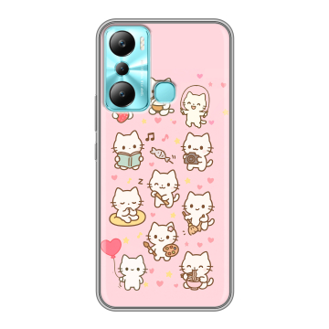 Силиконовый чехол на Infinix Hot 20i с принтом Hello Kitty Хелоу Кити
