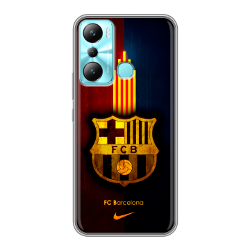 Силиконовый чехол на Infinix Hot 20i с принтом Барселона Barcelona