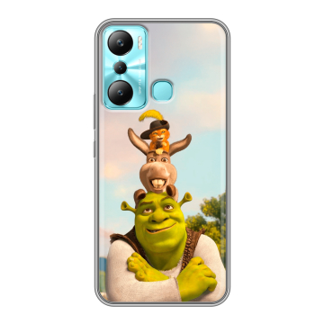 Силиконовый чехол на Infinix Hot 20i с принтом Шрек Shrek