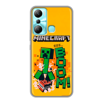 Силиконовый чехол на Infinix Hot 20i с принтом Майнкрафт Minecraft
