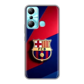 Силиконовый чехол на Infinix Hot 20i с принтом Барселона Barcelona